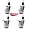 Service Caster 4'' Nylon Swivel 1-1/2'' Expanding Stem Caster Set 2 Total Lock Brakes, 4PK SCC-EXTTL20S414-NYS-2-S-2-112 - alternate 4